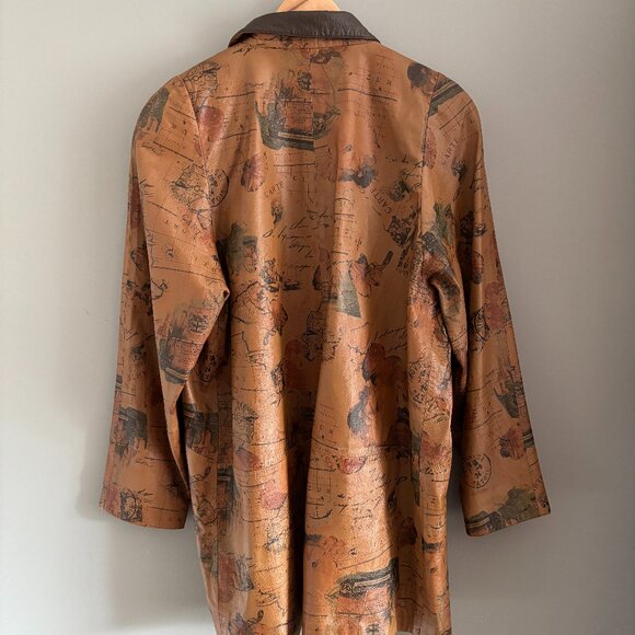 Vintage Printed Collage Leather Jacket - Picture 7 of 16